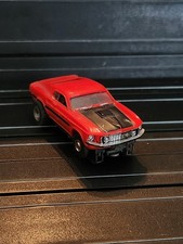 Vintage Aurora TJET Ford Mach 1 Mustang 1415 HO Slot Car Red