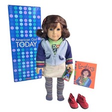 American Girl Today Lindsey Doll Pleasant Co Meet Outfit Barrette Shoes Book Box