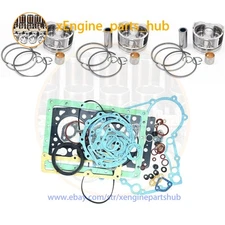 Overhaul Rebuild Kit With Piston Rings Gaskets For Yanmar 3TNE74 3TNE74C