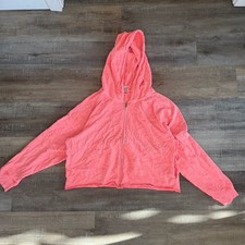 Pink Victoria's Secret Full Zip Hoodie Neon Pink