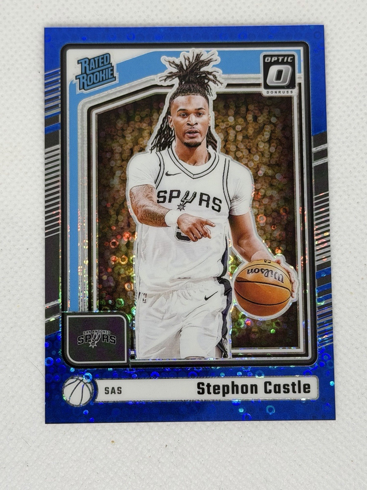 2024 Donruss Optic Rated Rookie Stephon Castle Rated Rookie Blue Fast Break /49