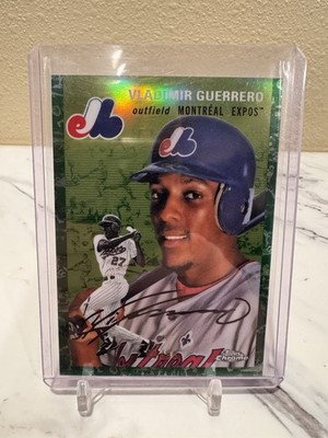 2023 Topps Chrome Platinum #95 Vladimir Guerrero Toile White/Green Ref #/99