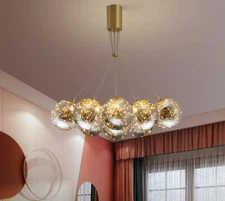 NEW modern LED glass ball dining room chandelier bedroom lamp living room light