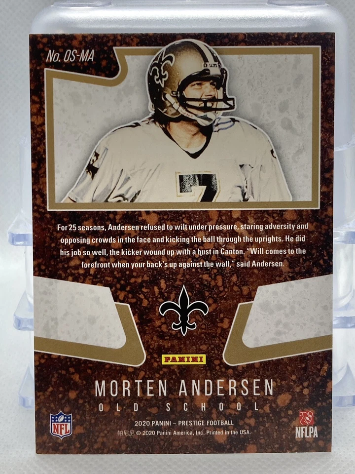 2020 Panini Prestige Old School Morten Andersen #OS-MA HOF New Orleans Saints - Image 2 of 2