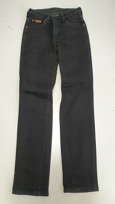 W867 JUNGEN/MÄDCHEN WRANGLER SCHWARZ GERADE STARR DENIM JEANS UK ALTER 10 W25 L30