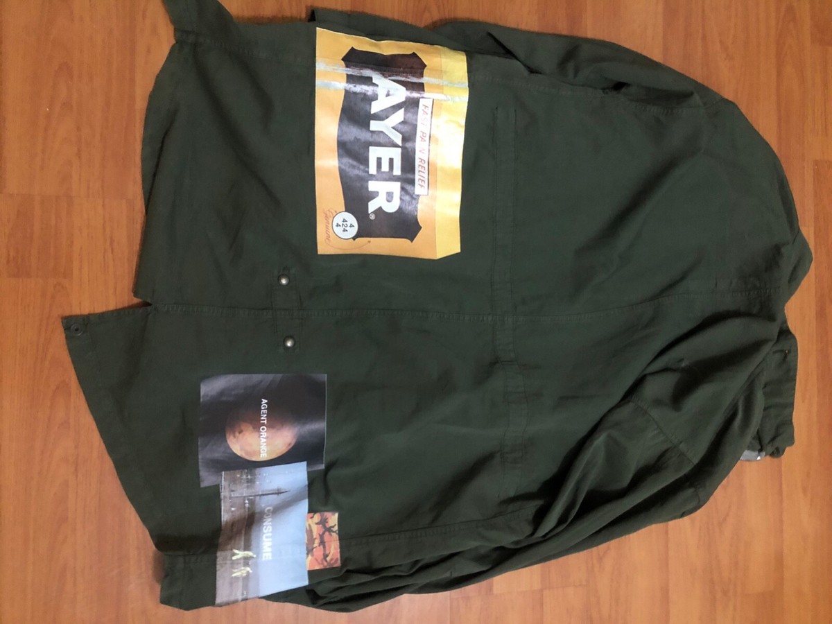 424 x alpha x slam jam military coat size medium made in italy