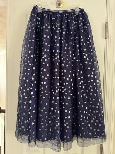 Cat & Jack Girls Outfit Blue Silver Skirt And Silver Tank Top- Size 10/12- VGUC - Picture 9 of 10