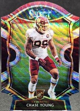 2020 Panini Select Chase Young RC #64 Concourse Tri Color Die-Cut Prizm