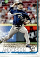 2019 Topps #5 Chase Anderson Milwaukee Brewers