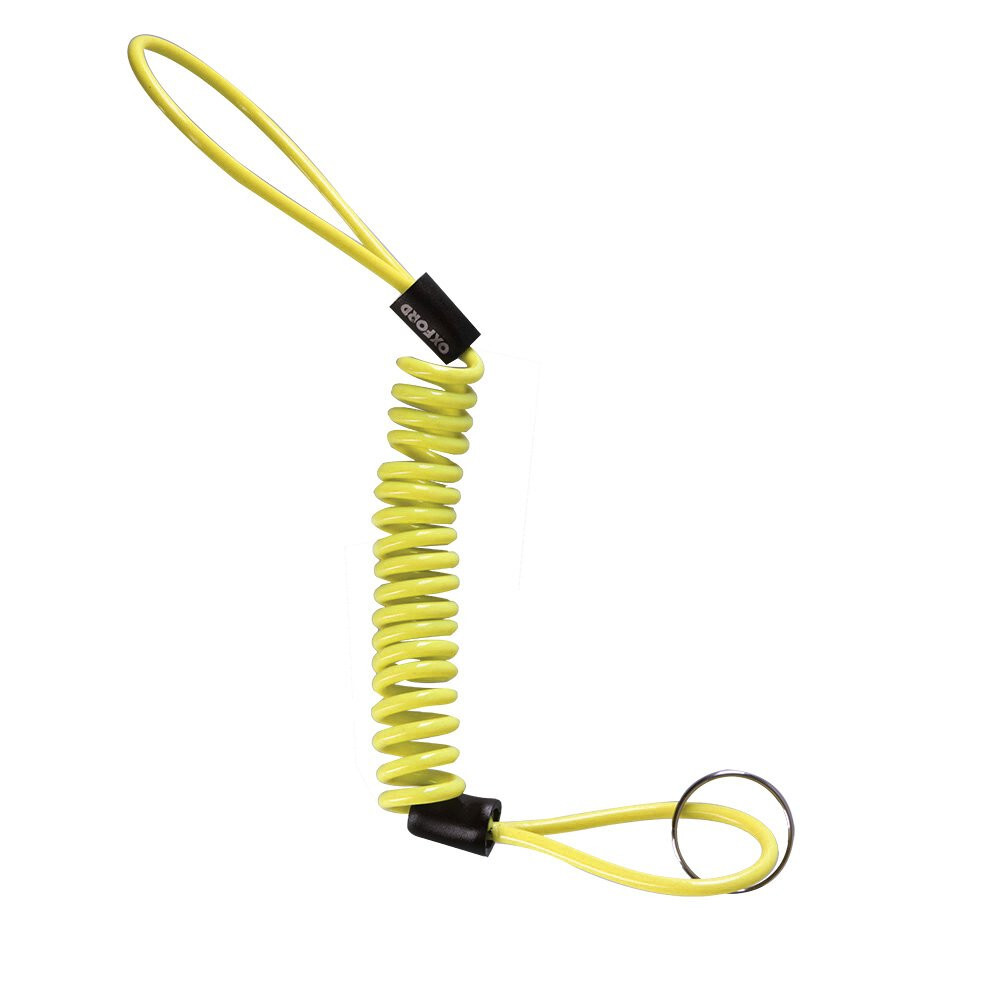 Oxford Minder Cable Motorcycle Disc Lock Reminder Yellow Motorbike 1.2m Security