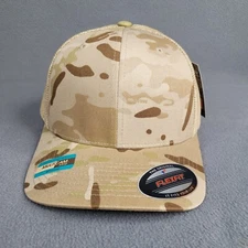Flexfit by Yupoong Multicam Trucker Mesh Cap 6511MC - Arid Camo Tan Hat NWT