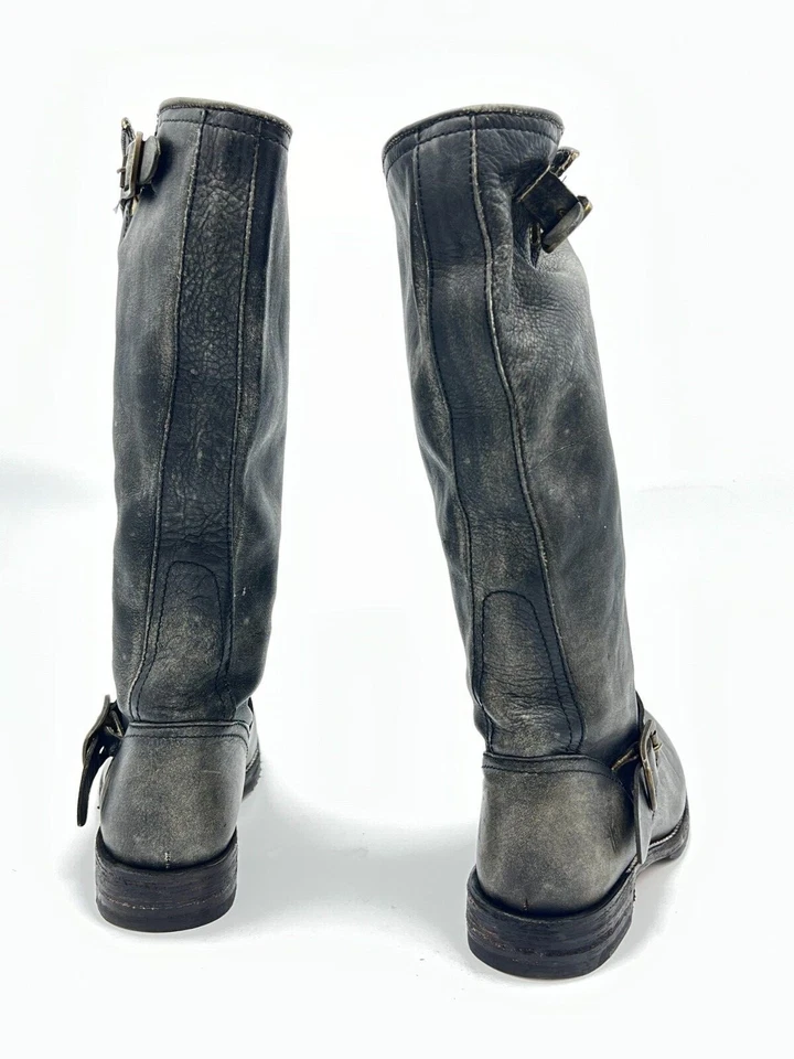 Frye Veronica Slouch arnes Botas De Cuero Gris Para mujer T.38 US.7 UK.5 - Imagen 4 de 4
