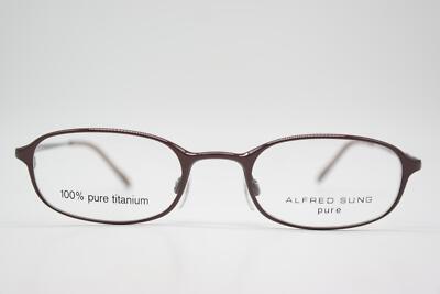 Brille ALFRED SUNG 4372 Titanium Bronze Oval Brillengestell eyeglasses Neu