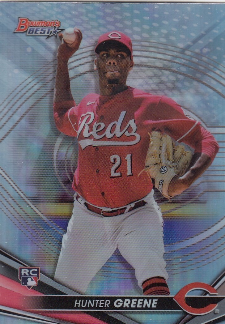 HUNTER GREENE BOWMAN'S BEST ROOKIE REFRACTOR RC CINCINNATI REDS #54 2022 22