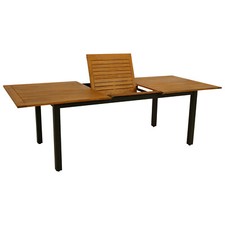 Gartentisch Ausziehtisch Gartenmöbel Tisch Esstisch SARONNO 240x100cm Alu Holz