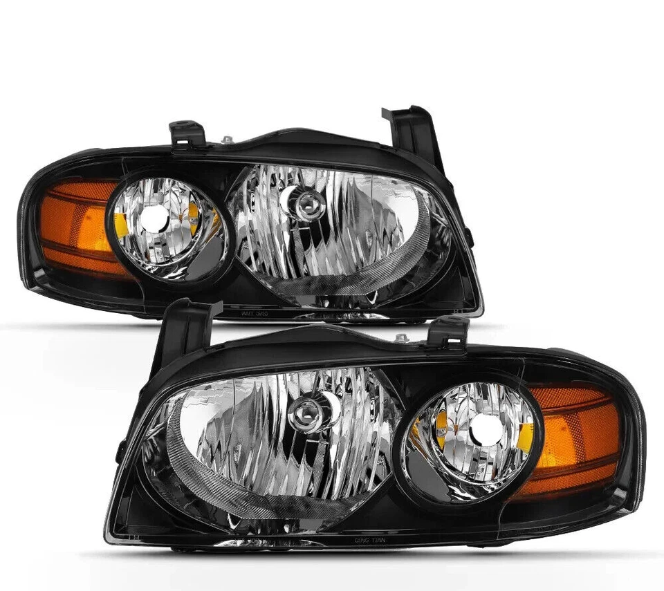 Faros transparentes para Nissan Sentra 2004-2006 carcasa negra izquierda+derecha Foto 3 de 4
