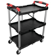 Performance Tool W53990 Pack-N-Roll Folding Collapsible Service Cart 200LB Black
