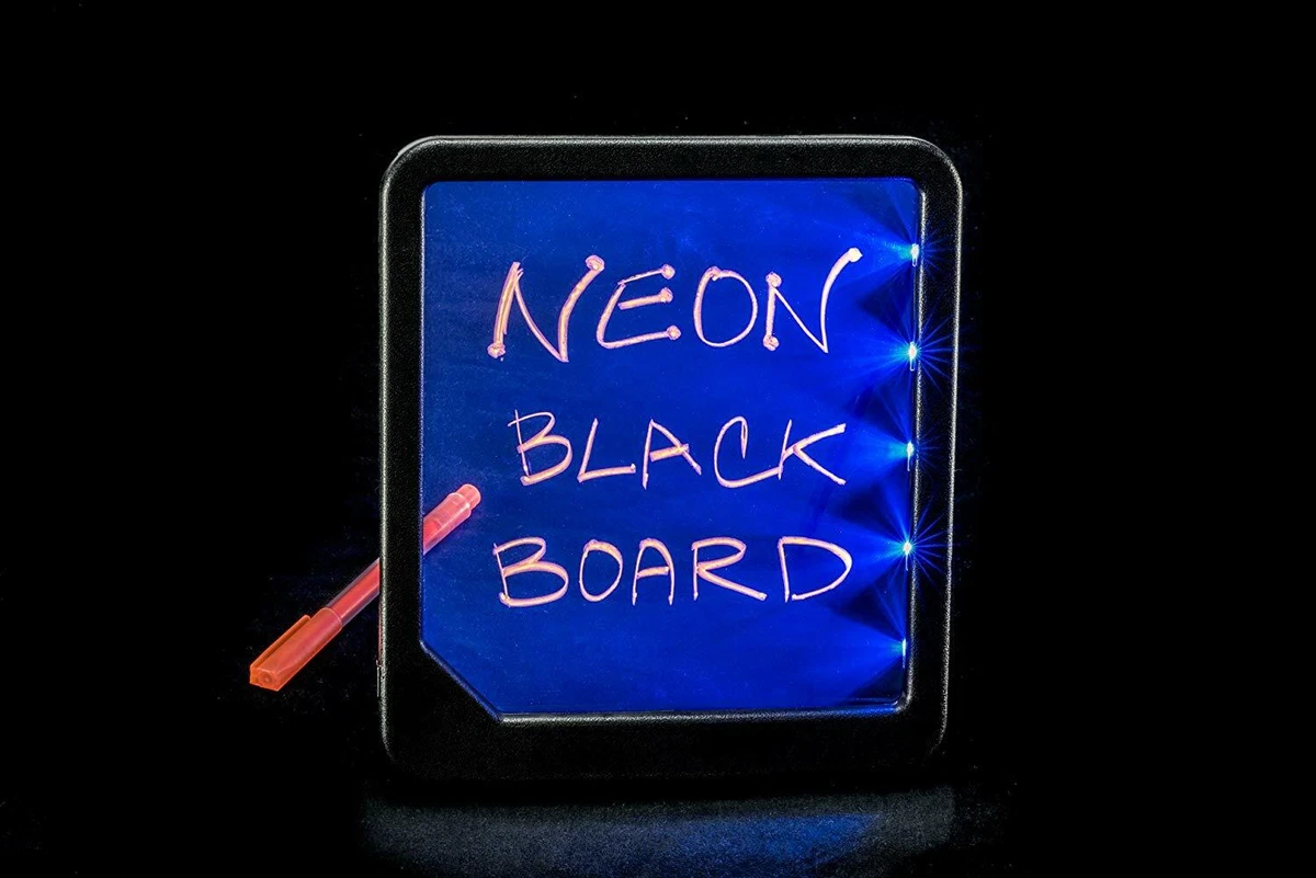 NEW SE Neon Illuminating Blackboard w Marker Pen Back Lit