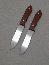 ONE PAIR - Aluminium Training Knife with Wooden Handle for Martial Arts