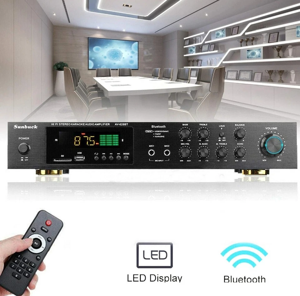 AMPLIFICATORE 5.1 HOME THEATRE CINEMA CON BLUETOOTH CON FUNZIONI KARAOKE 600W - Immagine 4 di 4