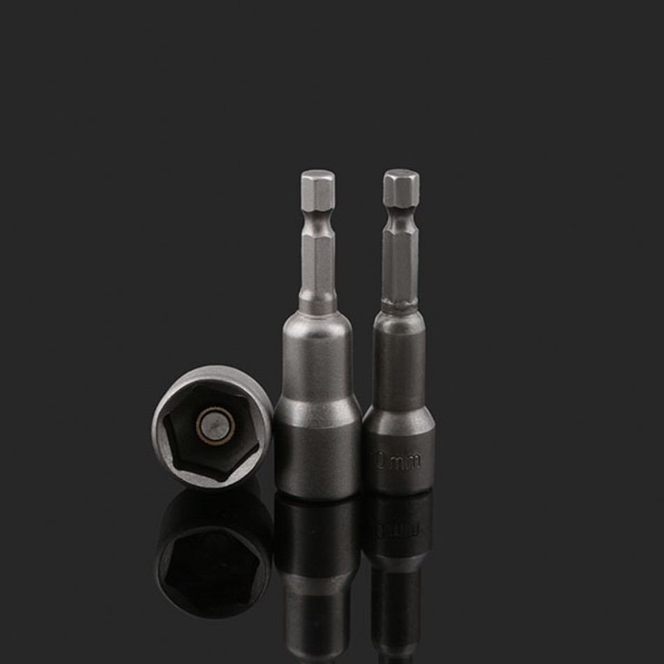 1 4 Hex Shank Metric 7mm 17mm Socket Magnetic Nut Driver Set Adapter Drill Bits eBay