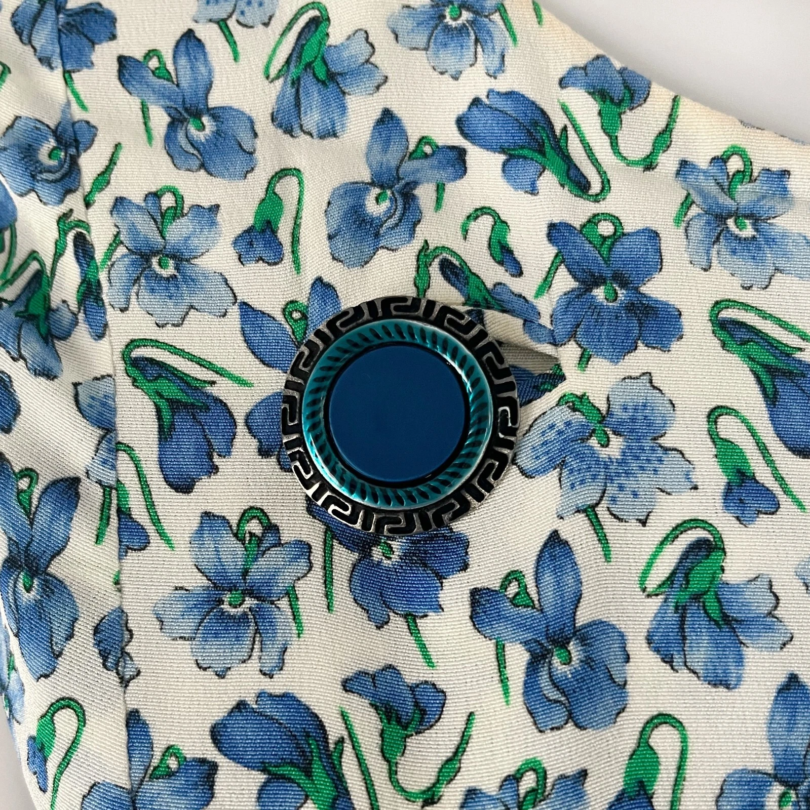 Set abito e giacca due pezzi floreali Gianni Versace Couture vintage anni '80 IT 42