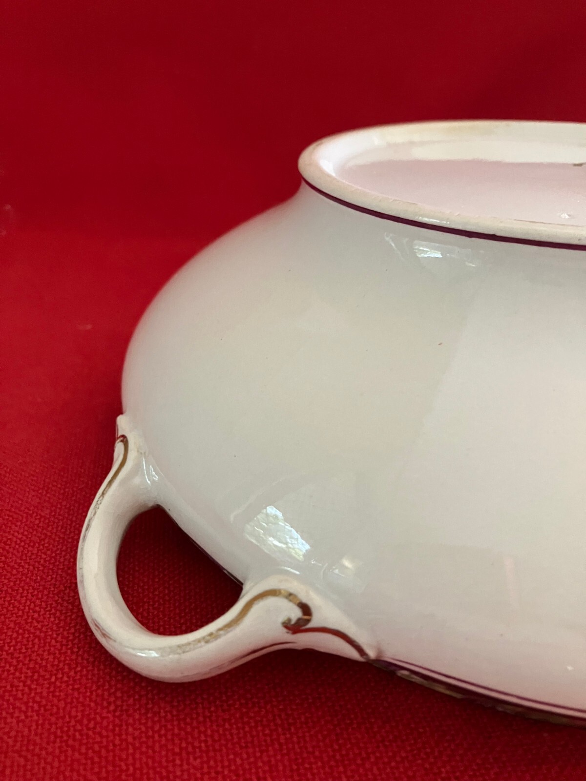 c 1920 Sampson Bridgwood & Sons lidded tureen #1 Roses & Lilac pattern #1694