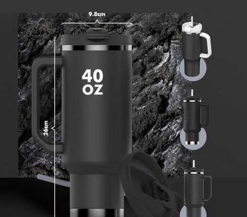 Heißer Verkauf 40 Unzen Strohhalm Becher mit individuellem Farblogo besondere und wunderschöne Form - Bild 5 von 5