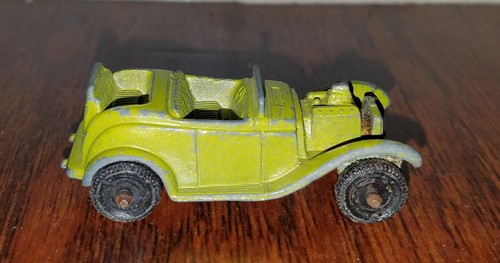 (4) Vintage Tootsie Spielzeug Druckguss Autos rot Abarth gelb grün & blau Roadster - Bild 9 von 10