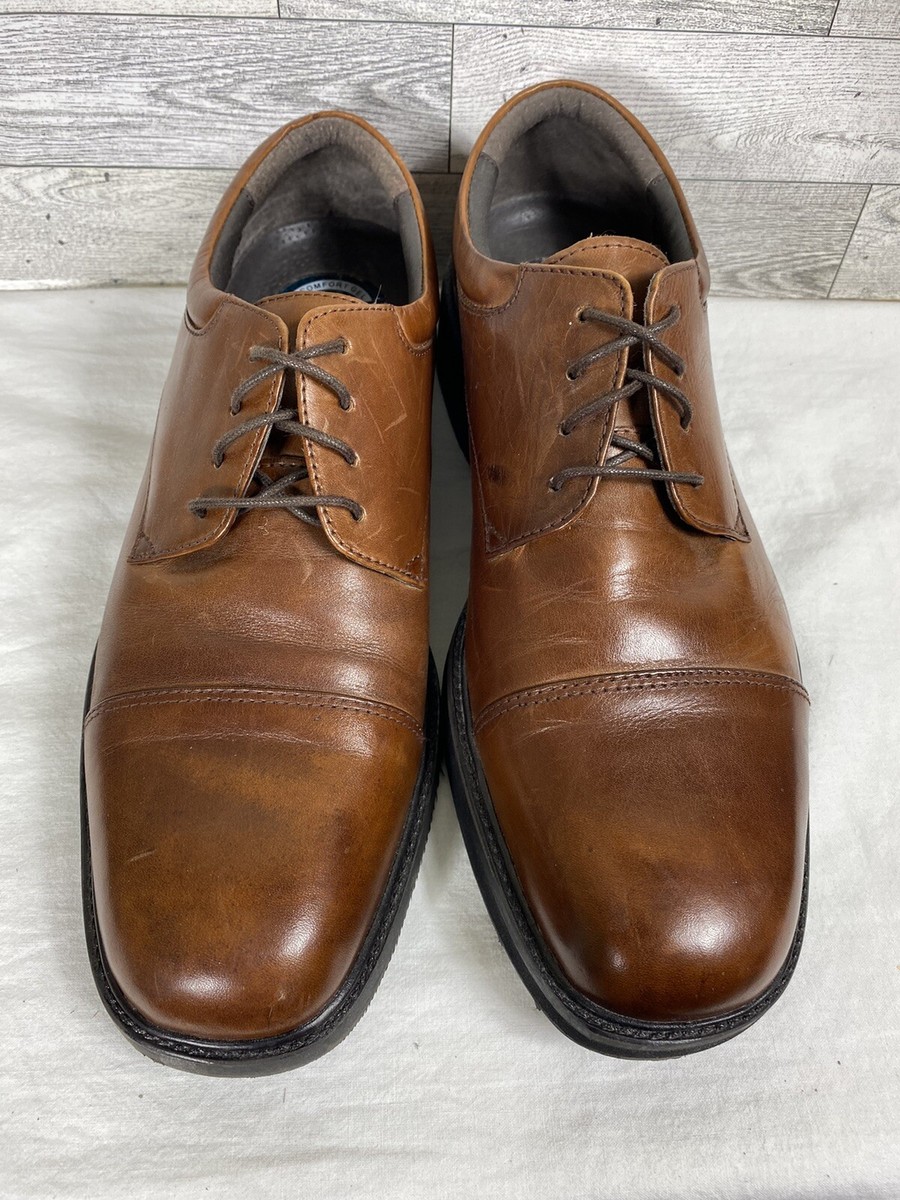 Nunn Bush Mens Shoes Oxford Brown Leather Left Shoe Has .5  display picture 2