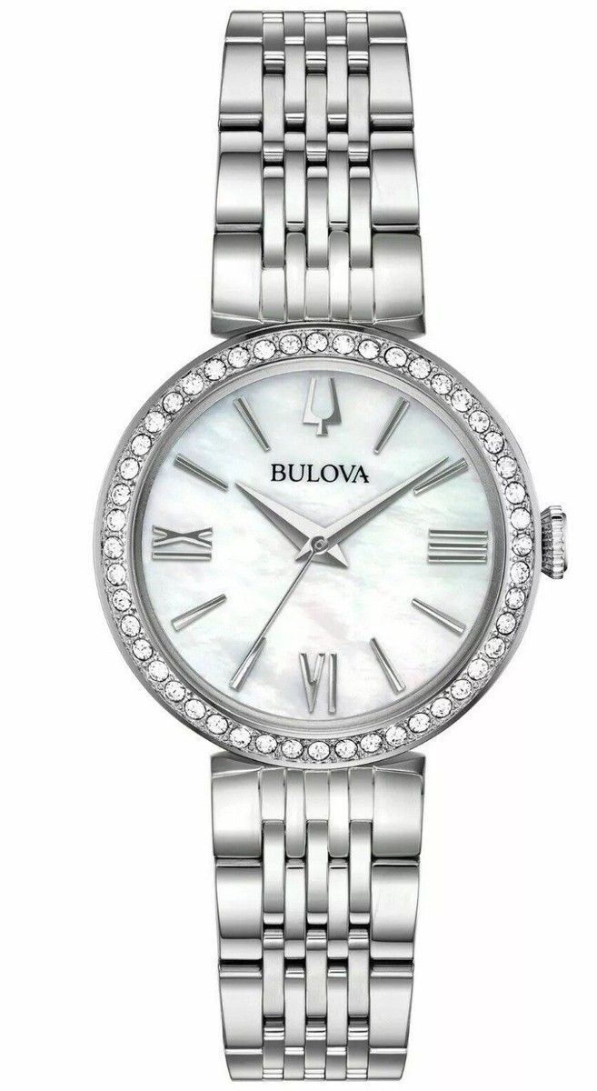 Bulova Silver Tone Crystal Accent Women\'s Watch - Silver Dial New Battery Ladies main image 4