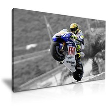Quadro Stampa Wall Art Valentino Rossi Campione del Mondo MotoGP su Tela ~ 9 Misure