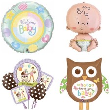 Baby Balloons JUMBO SHAPES Boy/Girl Foil Mylar New Baby Shower Party Balloons