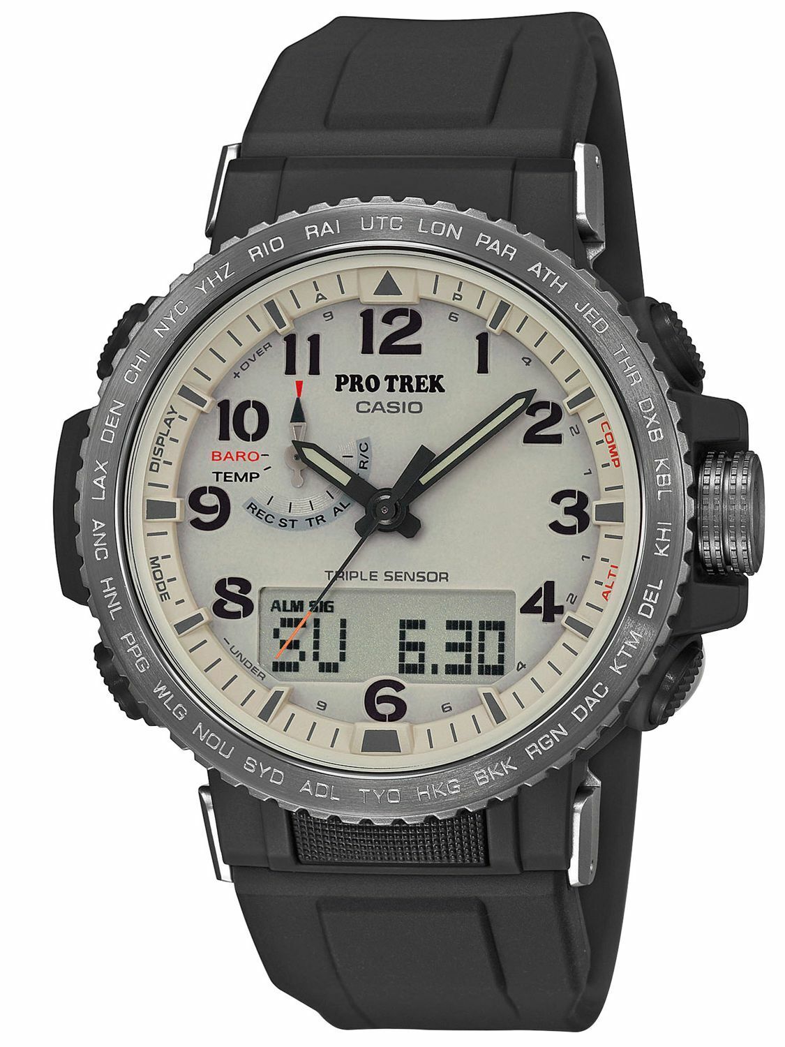 Casio Protrek World Time Tough Solar Prw 50y 1b Prw50y 1b 100m Men S Watch For Sale Online Ebay