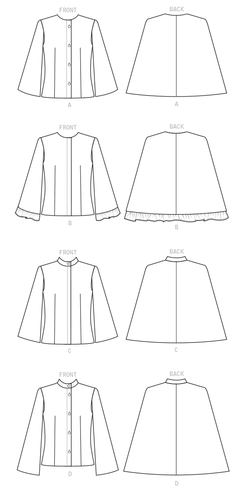Schnittmuster Butterick 6603 Damencape, Capejacke Gr. 32-48 - Bild 9 von 33