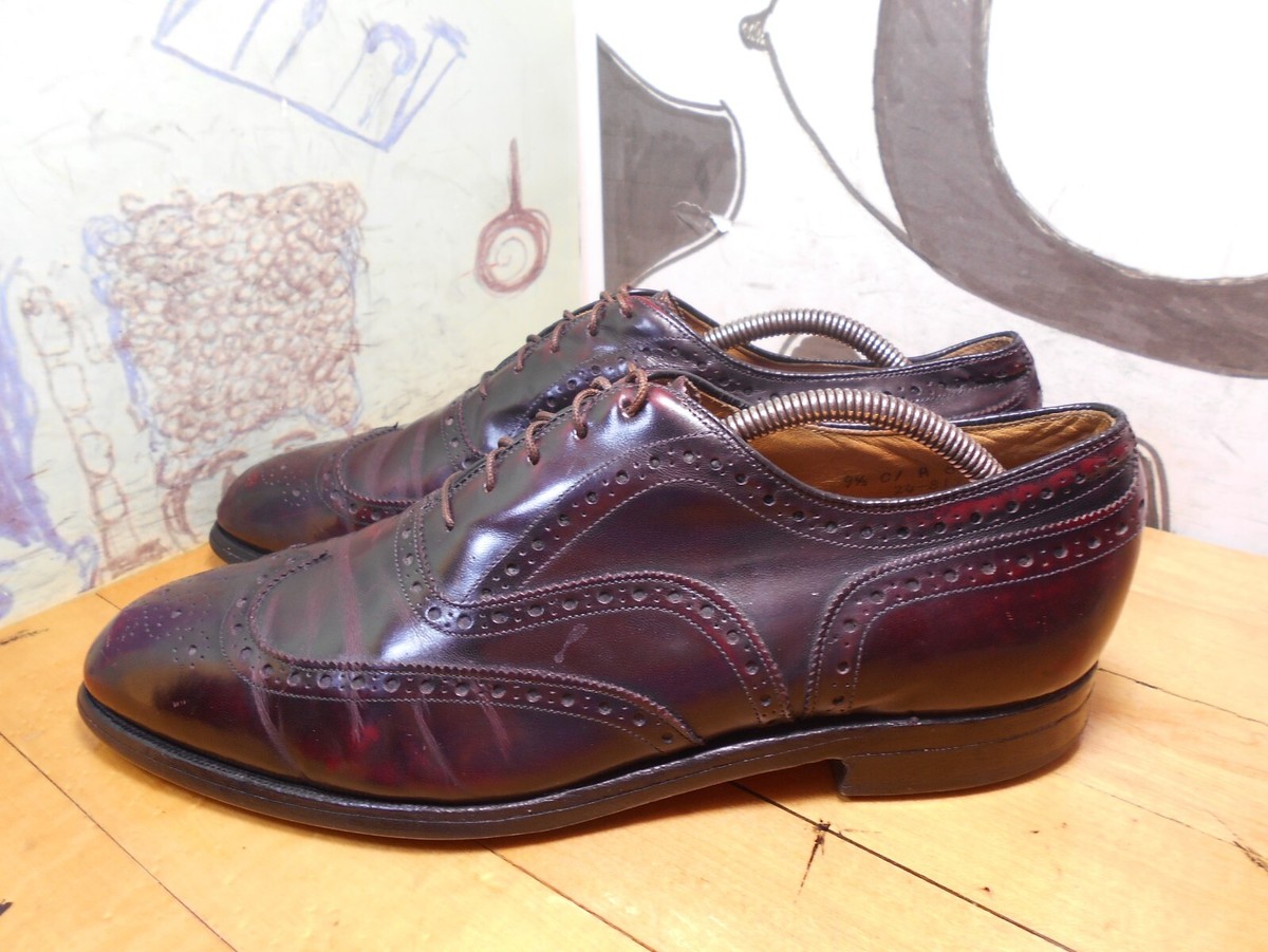 Johnston & Murphy Aristocraft Greenwich Burgundy Leather Wingtip Oxfords 13 2A Johnston Murphy Mens Oxfords Sz 10 D Aristocraft Burgundy  main image 3