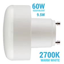 Satco S11540 Squat LED Bulb 120V 9.5W Replaces Spiral 60W GU24 2700K Warm White