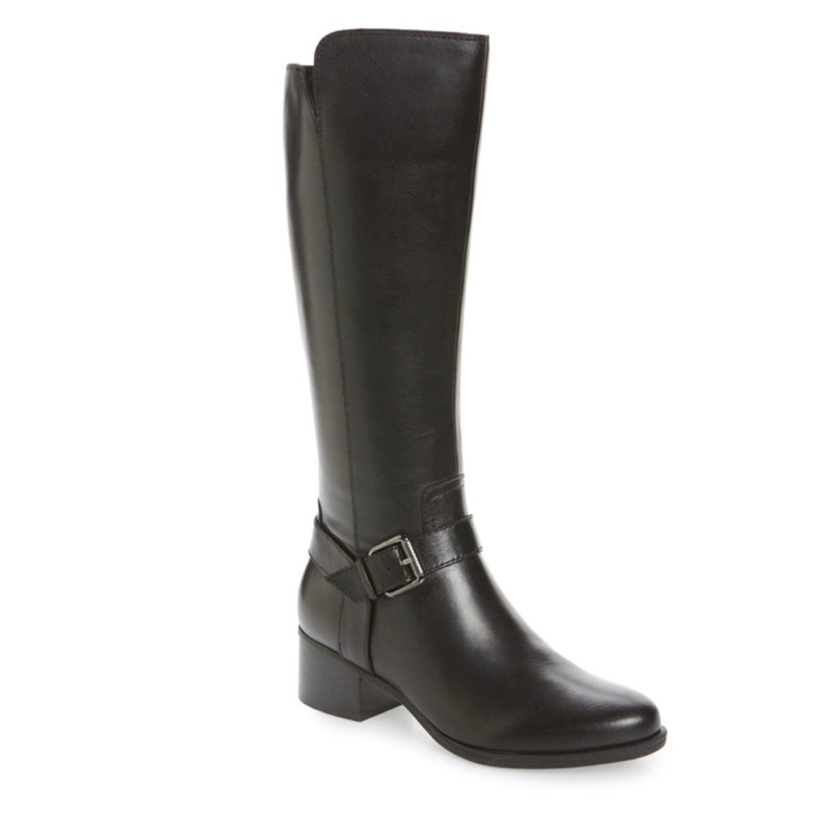 Naturalizer Dalton Wide Calf Black Leather Riding Boot, UK