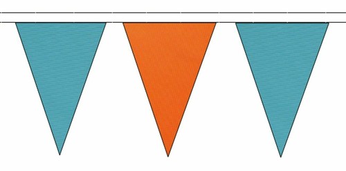Sky Blue Triangular Coloured Flag Polyester Bunting - Premium Quality - Picture 24 of 41