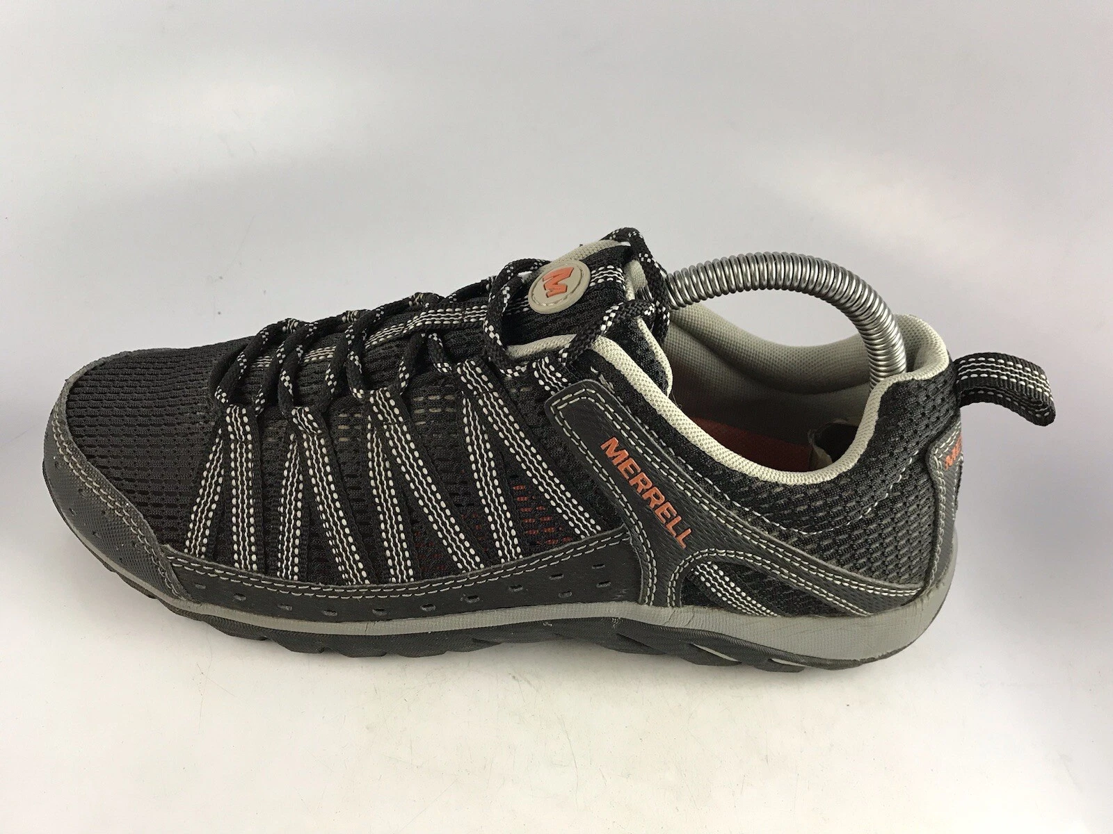 Merrell Hymist Mens Black/B. Orange Sneakers Trail Hiking Sz 7