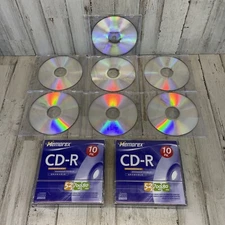 2 New 10-Pack Memorex CD-R 52X 700MB 80-Minutes Recordable Discs Sealed W/extras