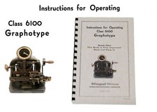 Instructions For Operating Class 6100 Graphot...
