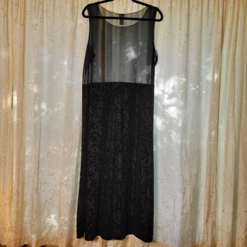 Abito midi vintage J Jill maglia trasparente e velluto taglia XL stravagante Halloween - Foto 6 di 8