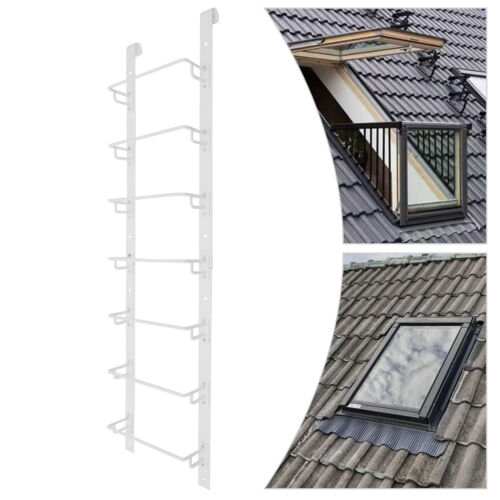 Window Well Ladder 7 Steps Steel Egress Ladder 300kg Escape Ladder 20"W x 78.3"H