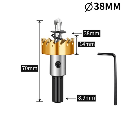 12-80mm HSS Titanium Drill Bit Hole Saw Stainless Steel Metal Alloy Wood Cutter - Picture 34 of 46