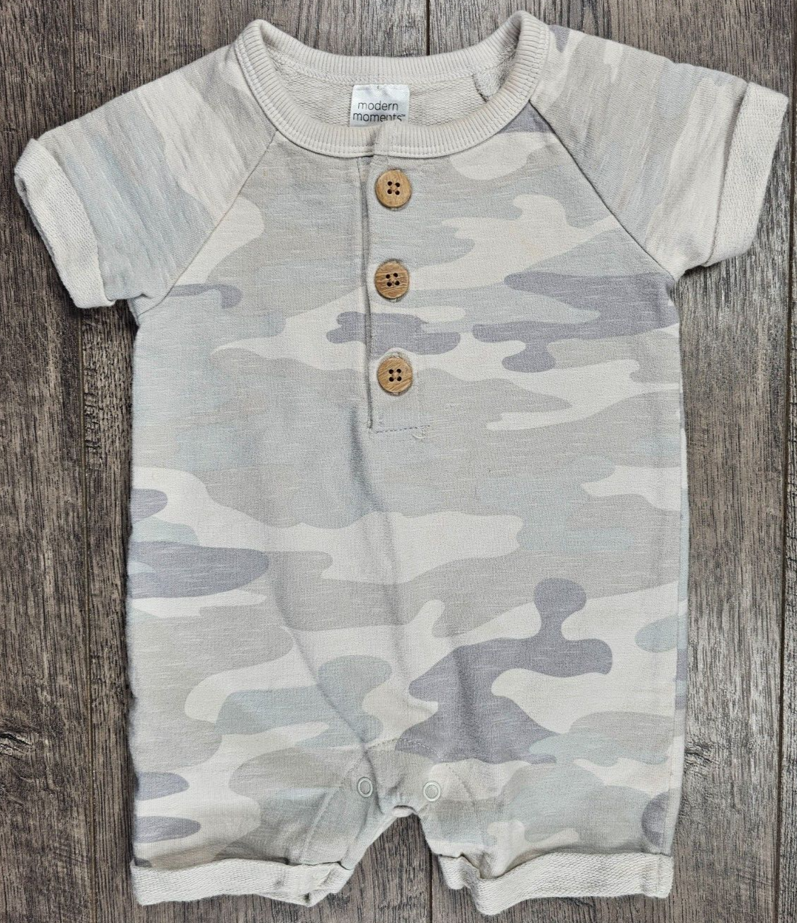 Baby Boy Clothes Modern Moments Gerber 0-3 Month Camo Romper Outfit