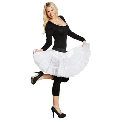 PARTX 13920 Rock Tüllrock TuTu Petticoat Weiß Engel Braut Karneval Damen Kostüm