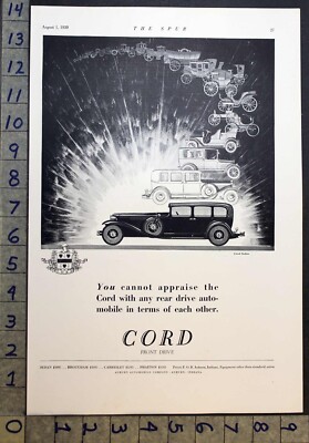 1930 AUBURN CORD FRONT DRIVE SEDAN INDIANA ART DECO AUTO EVOLUTION CAR ...