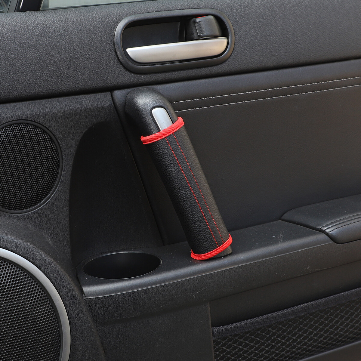 2PCS Red Interior Leather Door Handle Cover Trim For Mazda MX-5