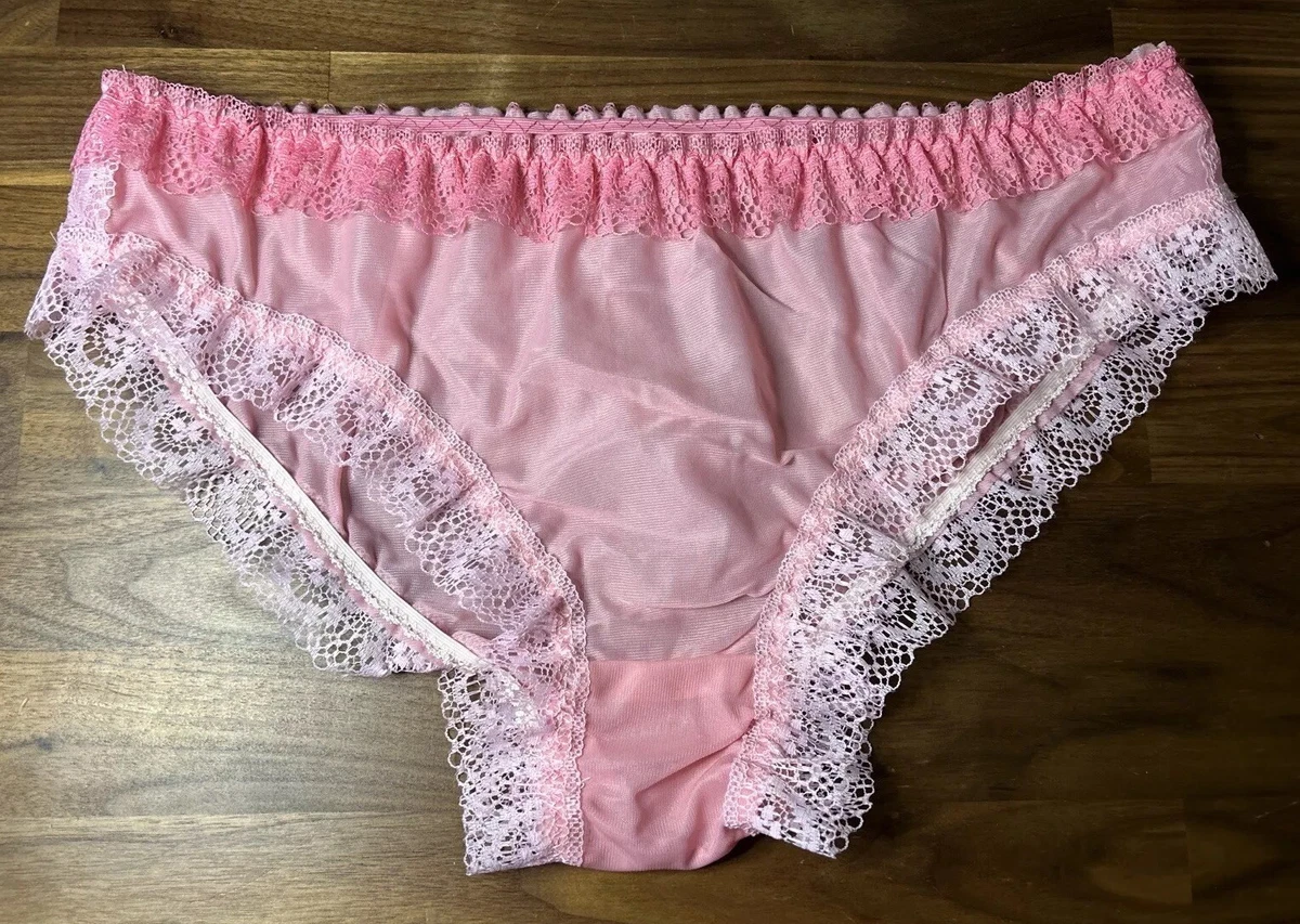 Silk panties in Pink Lace silk, Tanga shape - Marianna Giordana Paris